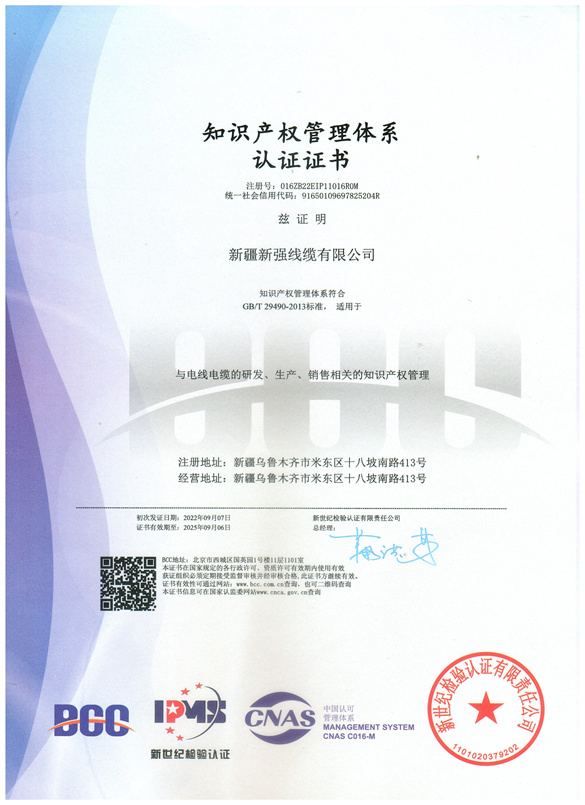 知識產(chǎn)權(quán)管理體系認(rèn)證證書